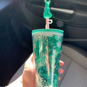 Starbucks 2022 Holiday Fox Tumbler with Silicone Straw Topper